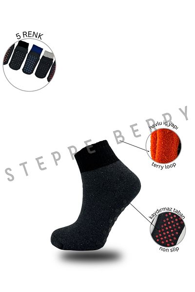 STEPPE BERRY Γυναικείες κάλτσες γιόγκα Terry Pilates 5 συσκευασιών