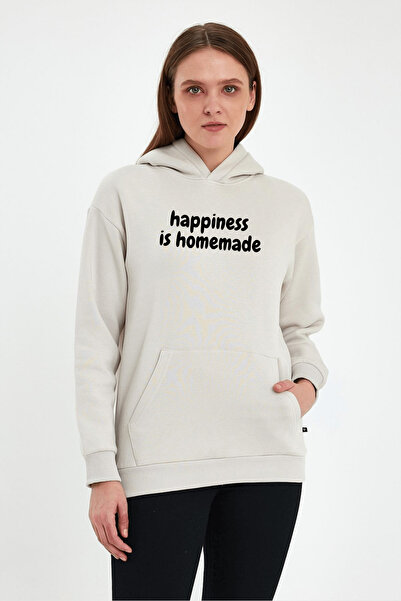 yakamor Umisex με τύπωμα επένδυση fleece Φούτερ με κουκούλα