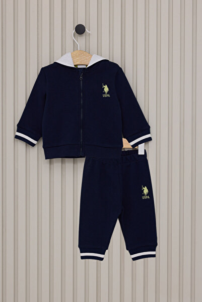 U.S. Polo Assn. Baby Boy Navy Blue 3 Piece Set