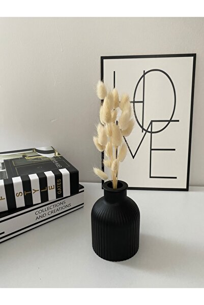 NK Koleksiyonları Siyah Çizgili Vazo