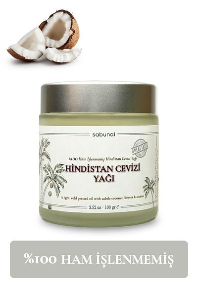 sabunal Grooming Kit Coconut Oil and Cocoa Butter Cold Pressed Raw Unprocessed Natural Oil Without Additives