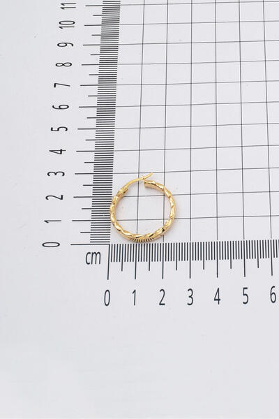 Bilezikci Burmalı 14 Ayar Altın Halka Küpe 3cm.