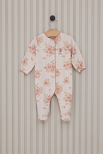 U.S. Polo Assn. بذلة طفلة كريمية