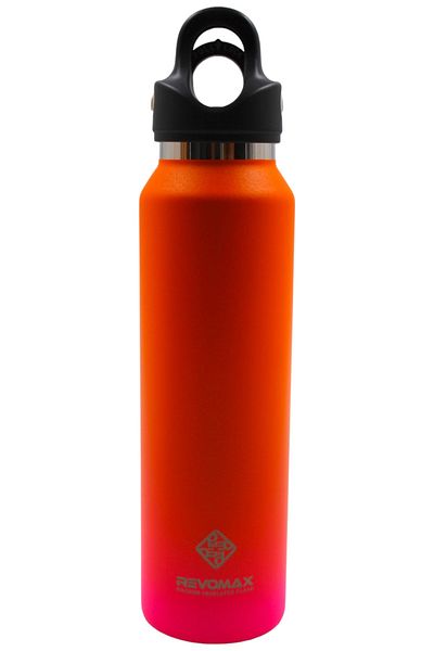Revomax 16-oz Stainless Steel/Vacuum Thermos 473ml Orange/Pink
