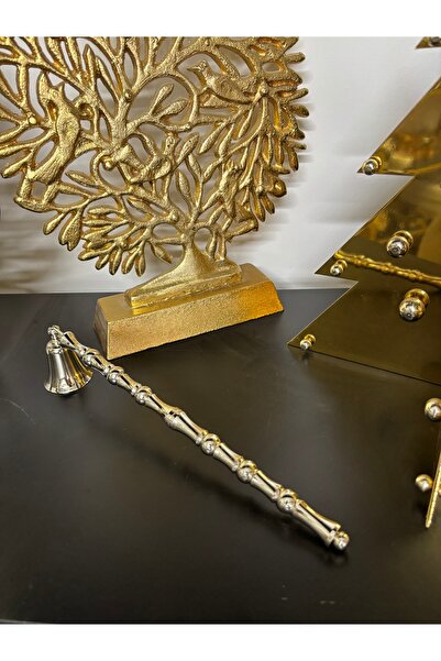 Mercan Tasarım Atölyesi KALIN TOPLU ÇUBUKLU MUM SÖNDÜRÜCÜ-GÜMÜŞ