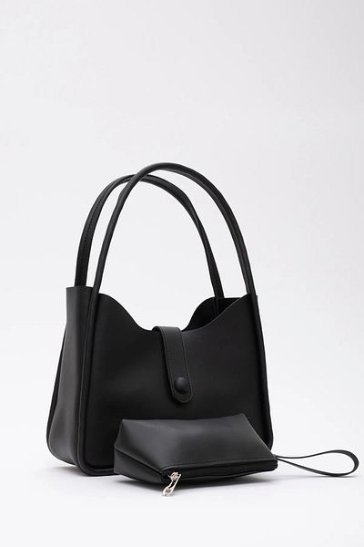 Dias avm Fashionable and Ergonomic Arm and Shoulder Bag with Leather Button Detailed Snap Fastener Makeup Bag