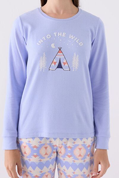 Arnetta Kadın Mor Uzun Kol Pijama Takım