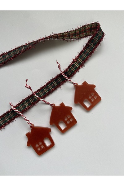 Bivalvia Accessories Ornament de brad de Crăciun din epoxid în formă de casă 5