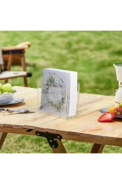 Pleksi Marketi Suport pentru șervețele din plexiglas transparent - Organizator modern de masă