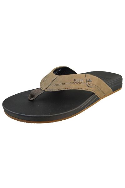 Reef Herren Zehentrenner Sandalen Santa Ana Zehentrenner CJ0378 Schwarz All Black Kunstleder mit EVA
