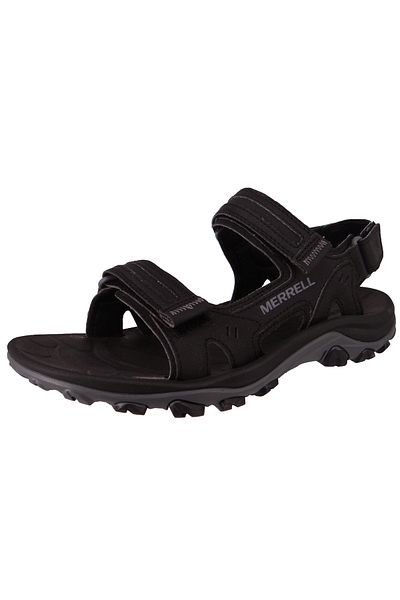 Merrell Herren Wander-Sandalen Sandalen Wanderschuhe Huntington Sport Convert J036871 Schwarz Black Textil/