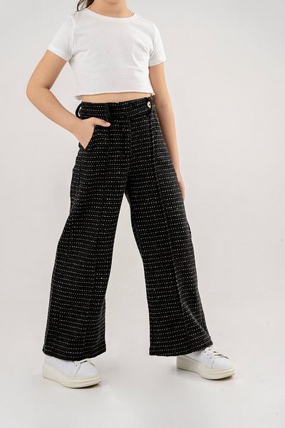 GİYİCEM Girl's Waist Detailed Knitted Trousers 2523
