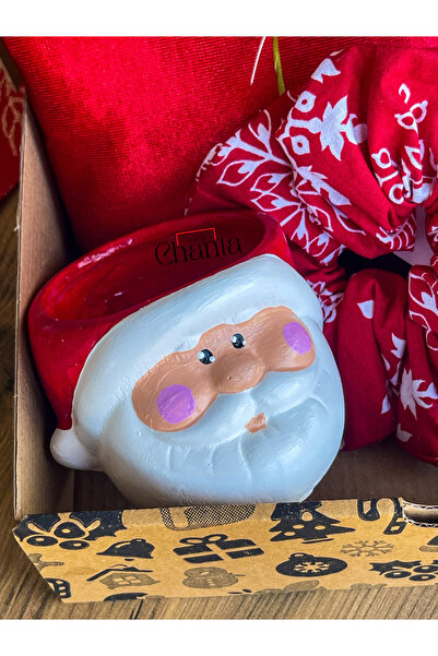 the chanta Kutulu Yılbaşı Yeniyıl El Yapımı Kırmızı Hediye Set