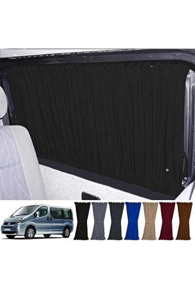 Oto Pandami Renault Trafic 2001-2014 Uyumlu Siyah Raylı Oto Perde Takımı