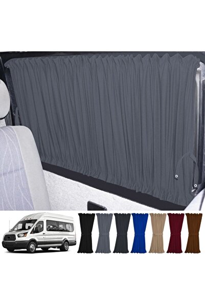 Oto Pandami Fort Transit T18 7.nesil 2014-2023 Uyumlu Gri Raylı Oto Perde Takımı