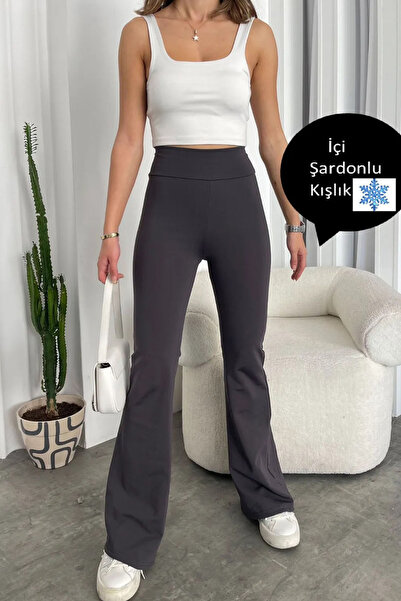 Swana Modal Tkanina Sardon Španske Paca tajice - Antracit