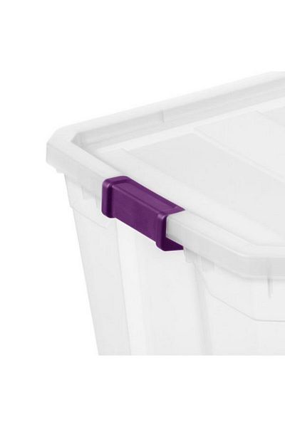 Sterilite Stackable Rectangular Space Saving Storage Box 189 Liter