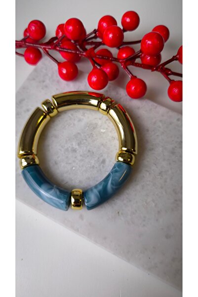 VOBEEYKU سوار مرن بتفاصيل ذهبية عظمية باللون العنابي