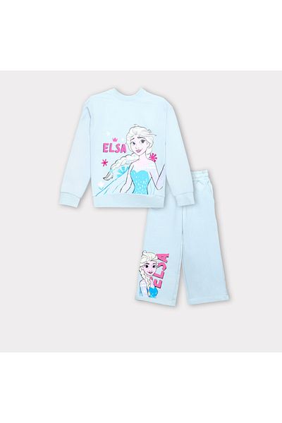 Frozen طقم سويت شيرت وبنطلون رياضي للبنات الصغار