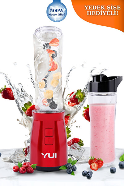 Yui M19 500w Kişisel Smoothie Blender Kırmızı 1 Adet Yedek Şişe