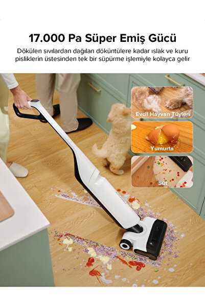 Roborock Flexi Pro Dikey Robot Süpürge - Yeni Model I- Beyaz