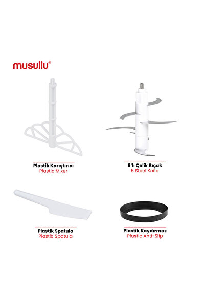 Musullu Rondo Doğrayıcı 3 Lt 6 Bıçaklı Msl-1222-3