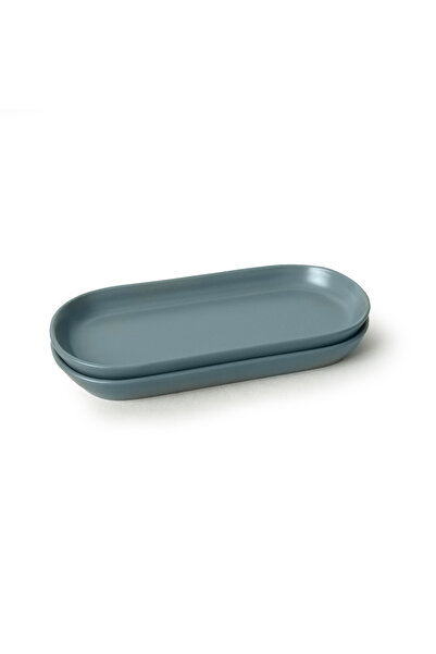 Keramika 26 cm Matte Green Noyan Boat Plate - 2 Pieces 322