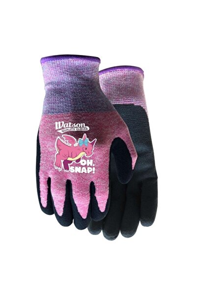 WATSON أوه، يا إلهي! قفازات البستنة المصنوعة من البوليستر المحبوك للأطفال مقا...