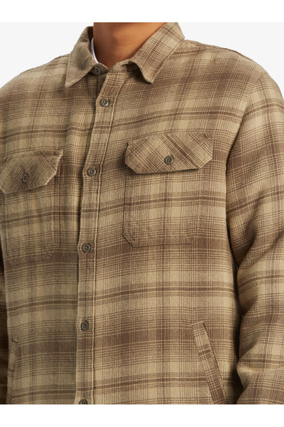 Quiksilver Ανδρικό καφέ Venture Overshirt Sherpa πουκάμισο Aqywt03364-cqp1