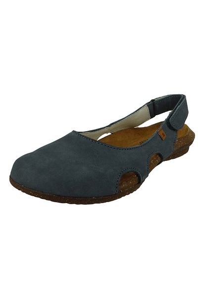 El Naturalista N413 Wakataua Damen Leder Sandale Vaquero Blau