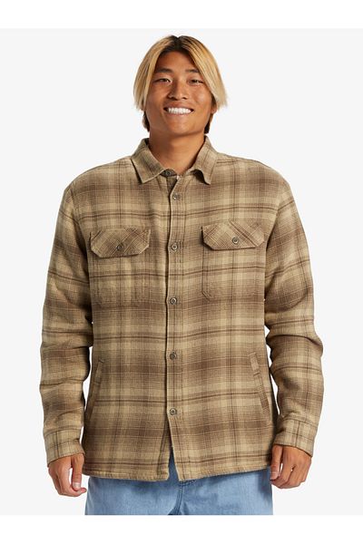 Quiksilver Ανδρικό καφέ Venture Overshirt Sherpa πουκάμισο Aqywt03364-cqp1