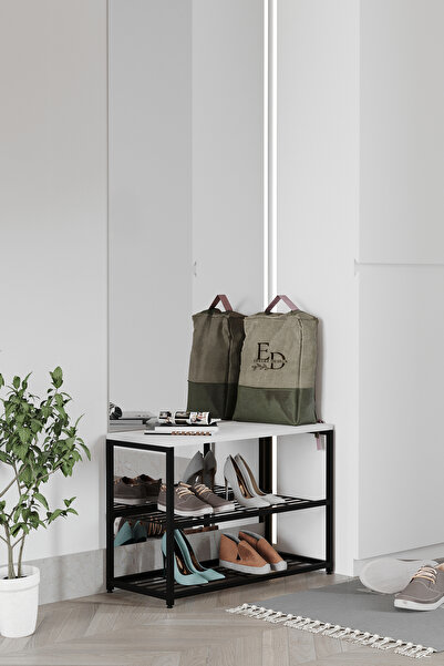 ED Efelez Design Ayakkabılık , Düzenleyici , Ruby 3 Raflı Ayakkabılık , Siyah...