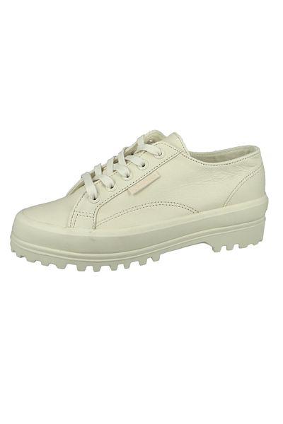 Superga Damen High Sneaker 2555 Alpina Nappa High Top S111DSW Weiß A6D Total beige gesso Satin leinen Textil
