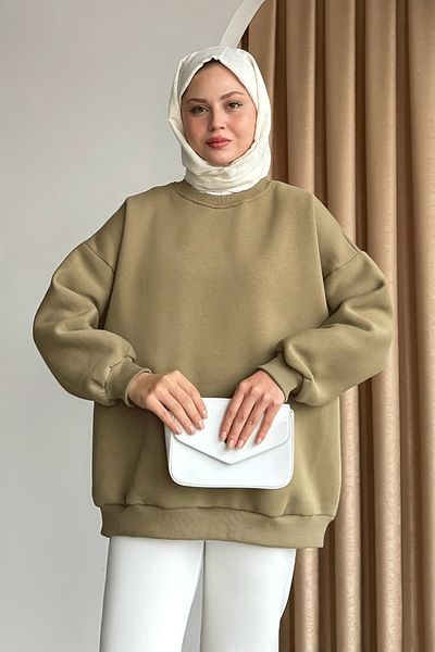 InStyle Raised Basic Khaki Sweat