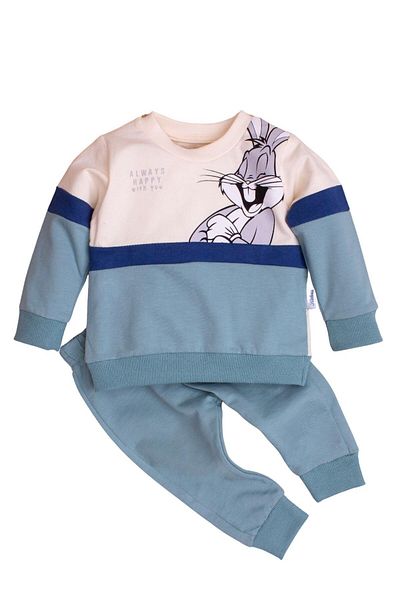 Chicsy Baby Bugs Bunny Printed Cotton Unisex Baby and Kids Tracksuit Set - 2-Piece Bottom and Top Set