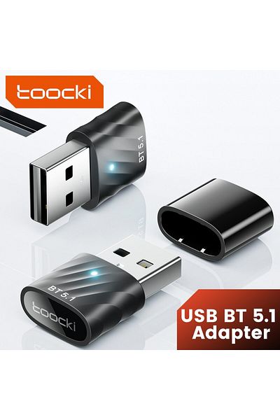 Choice Black Toocki Usb Bluetooth5.1 Car Adapter Dongle Audio Receiver Speaker For Pc Speaker Wireless Mous