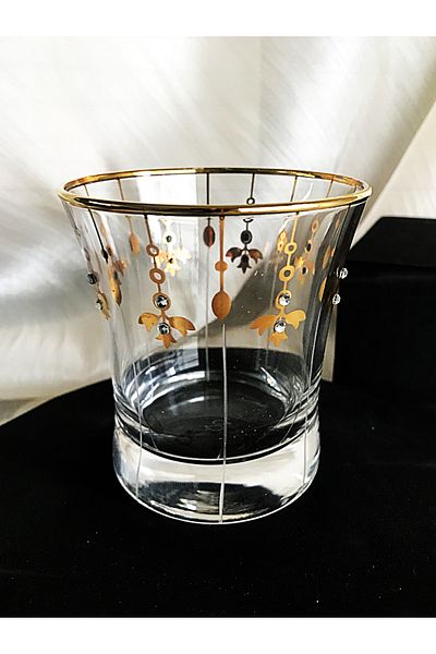 DECOSTYLE Gold Tulip Stone Water Glass 6 Pcs