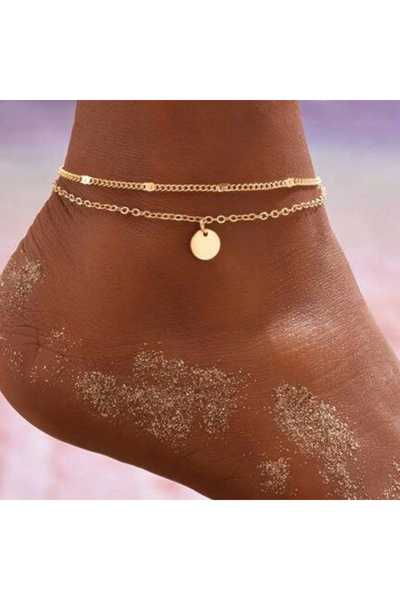 Genel Markalar Şık ve Zarif 2'Li Zincir Halhal ile Tarzınızı Yansıtın