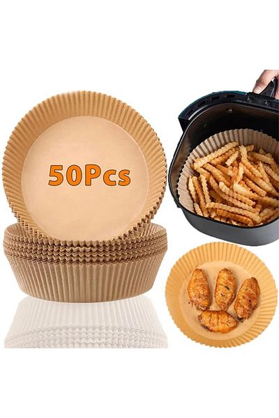 Choice 50/100Pcs Air Fryer Disposable Paper Non-Stick Airfryer Baking Papers Round Air-Fryer Paper Liner...
