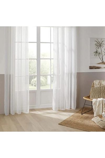 Atmosphera 8-Eyelet Nata Superior Quality Net Veil Sheer Curtain 140 x 240cm