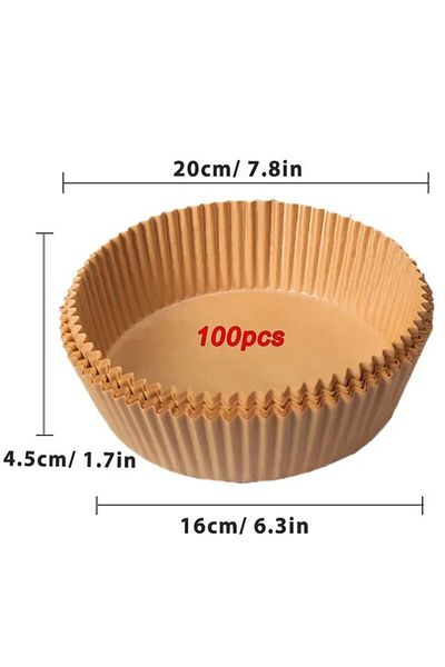 Choice 50/100Pcs Air Fryer Disposable Paper Non-Stick Airfryer Baking Papers Round Air-Fryer Paper Liner...