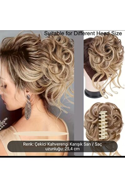 Handmade Yılbaşı nişan düğün özel gün saçı pratik tokali düğün topuzu