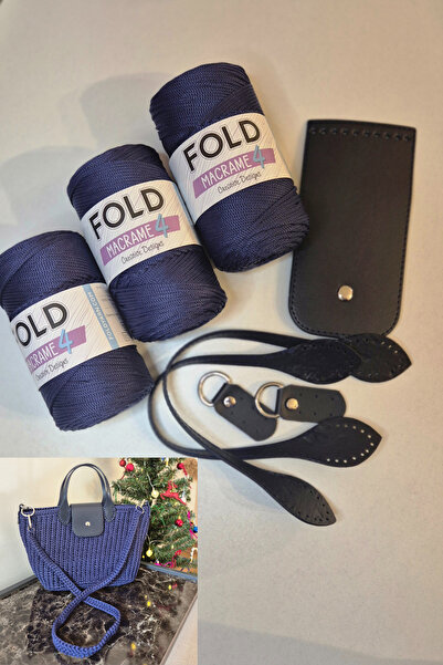 FOLD Поліестер Макроме №4 Модний набір для сумки - Набір для в'язання