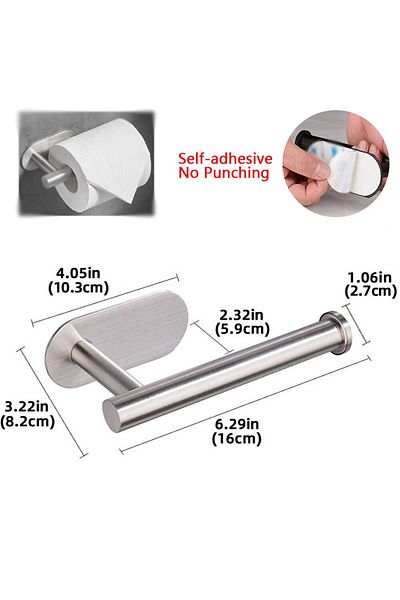 Choice Paper Holder Silver Adhesive Toilet Paper Holder Kitchen Roll Towel Rack Napkin Dispenser Absorbent