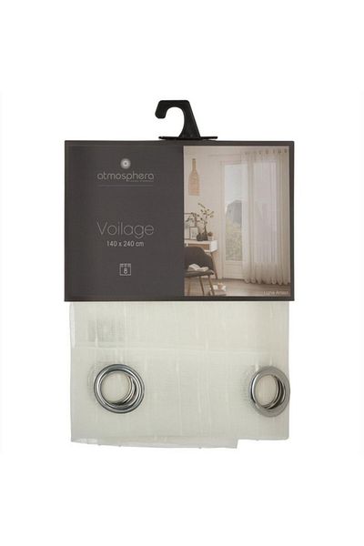 Atmosphera 8-Eyelet Anissa Superior Quality Net Sheer Curtain 140 x 240cm