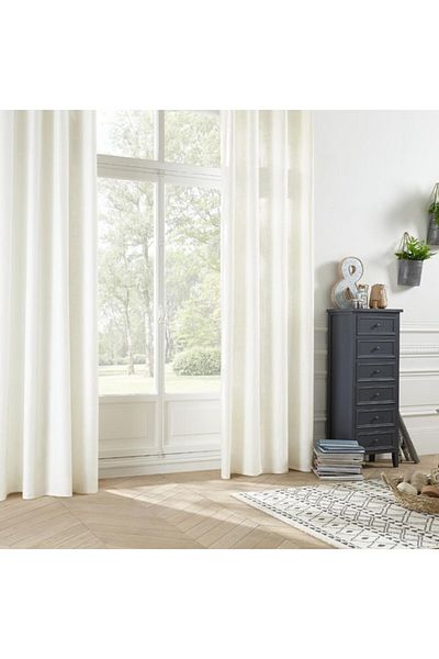 Atmosphera 8-Eyelet Leon Polyester Standard Curtain 140 x 260cm