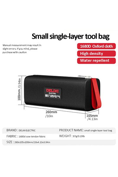 DELIXI ELECTRIC Dhgd431 Tool Bag Oxford Cloth Portable Storage Bag, Professional Electrician And Car