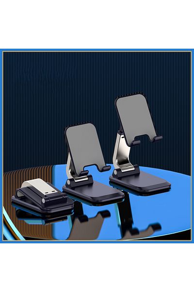 Choice Q7 Black Foldable Abs Desktop Mobile Phone Stand For Ipad Iphone 13 X Smartphone Support Tablet Desk