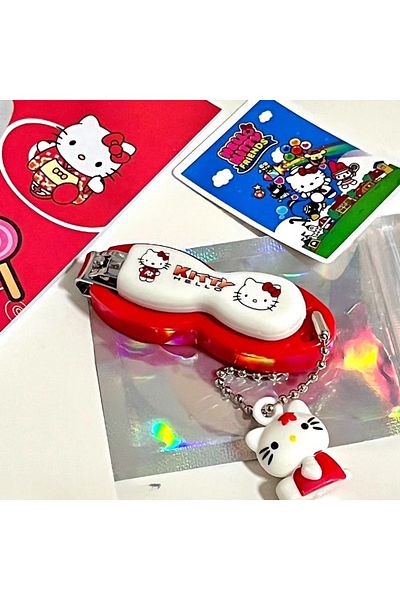 Choice Red Sanrio Hello Kitty Nail Clippers Cute Cartoon Stainless Steel Manicure Nail Clippers Creative Po