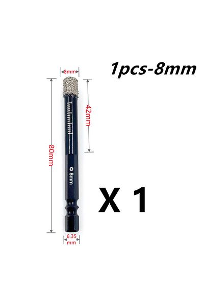 RSMXYO 1pcs-8mm 5-16mm Hexagonal Shank Brazed Dry Ceramic Tile Drill Bit Marble Granite Vitrified Tile Hole